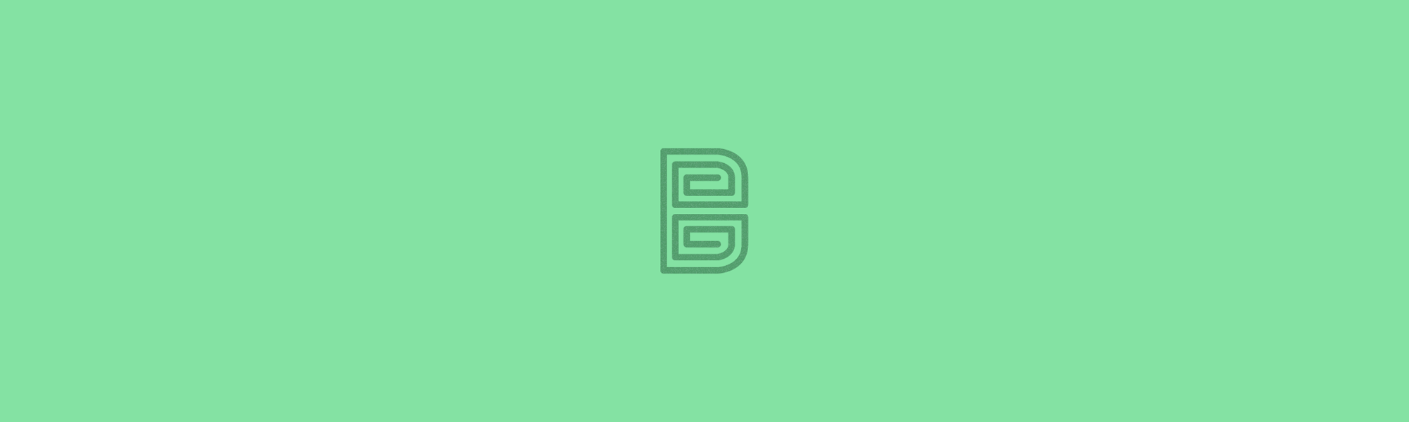 A green background with the letter b in it.