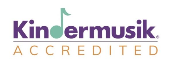 Kindermusik Accredited logo with musical note.